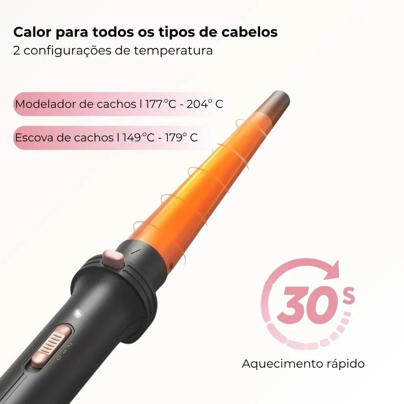 Wavytalk Pro 5 em 1 – O Segredo dos Cachos Profissionais em Casa + Brinde Exclusivo!